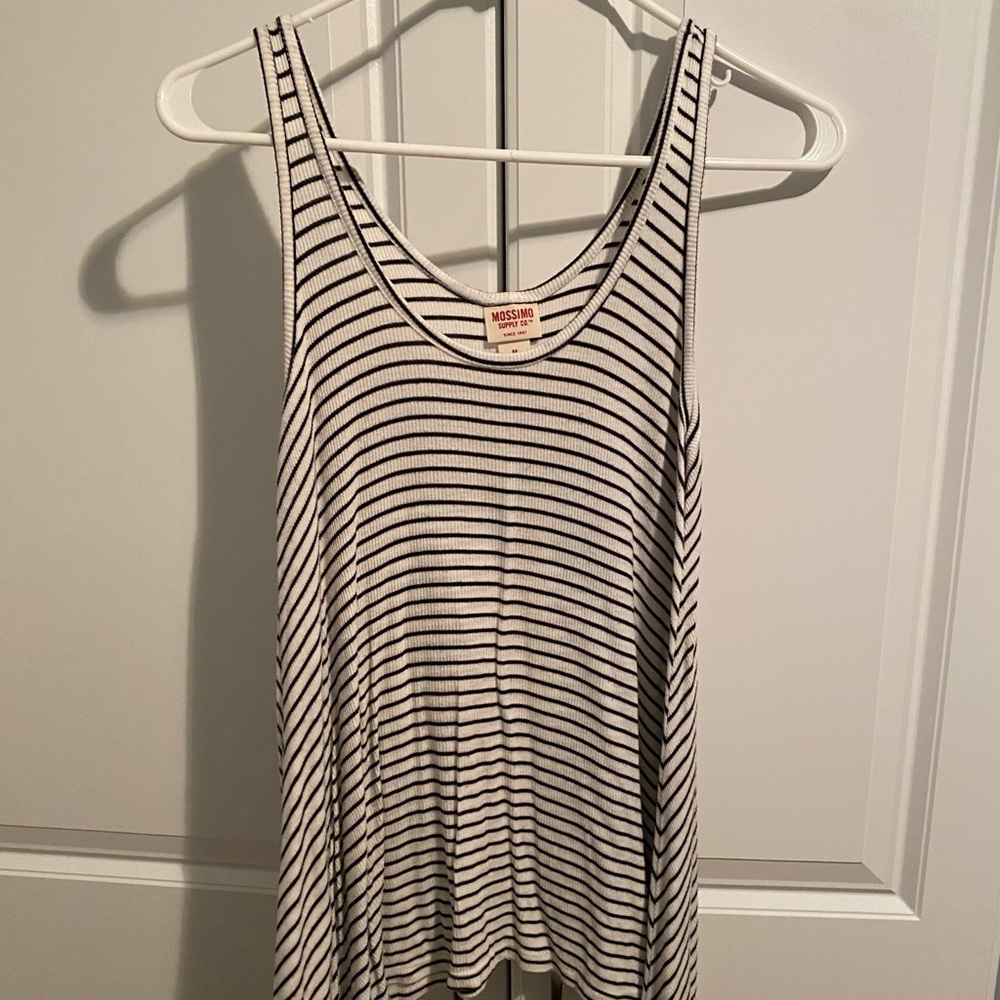 Black and White striped tank top